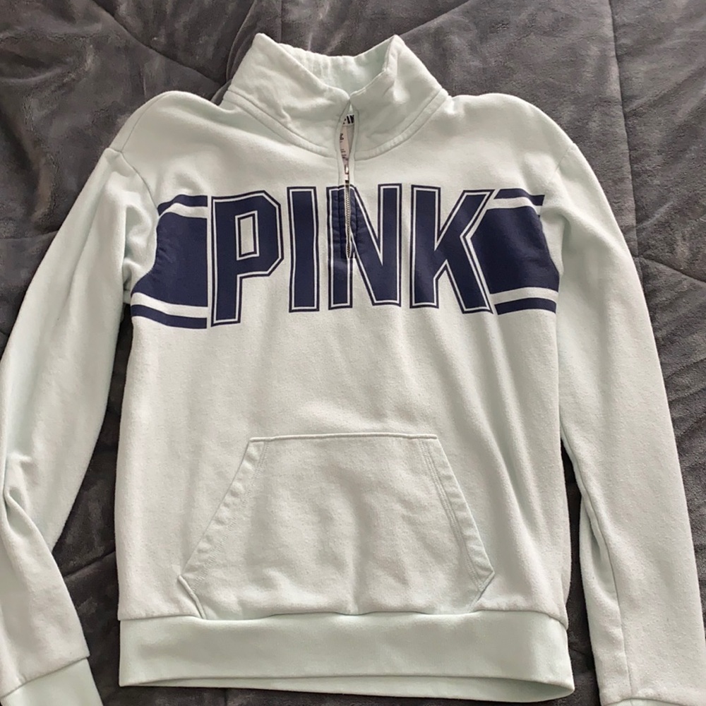 Light Green PINK Quarter Zip